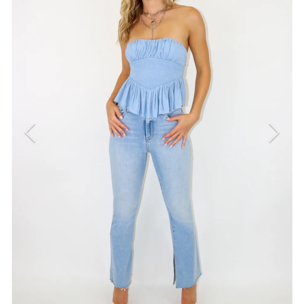Light Blue Tube Top